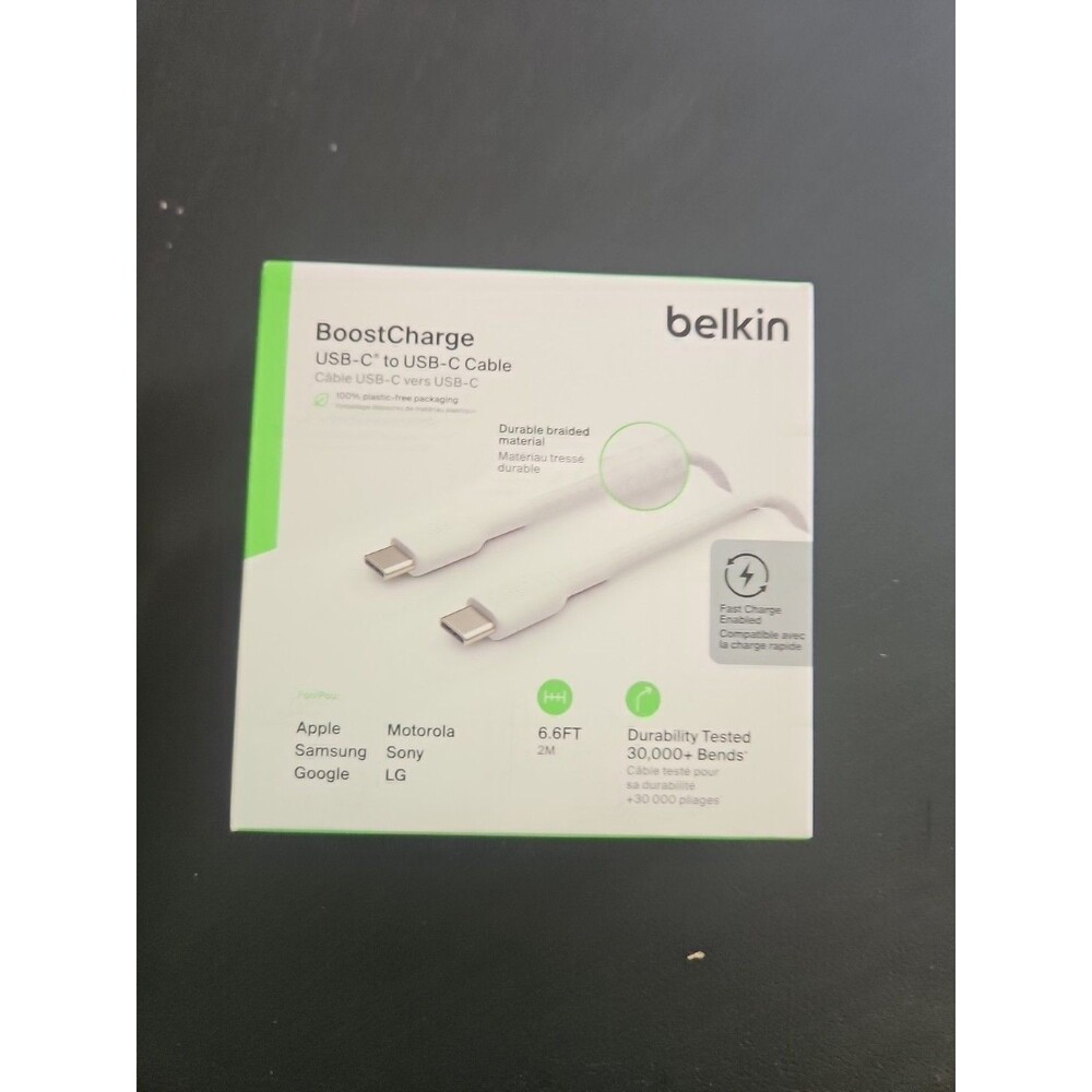 Belkin BoostCharge USB-A To USB-C PVC Cable (1m /3.3ft) White